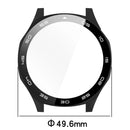 For Huawei Watch GT 5 46mm PC Cover Watch Frame Case with Tempered Glass Screen Film (Bezel Markings Version) - Black - 7