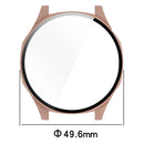 For Huawei Watch GT 5 46mm PC Cover Watch Frame Case with Tempered Glass Screen Film - Pink - 7
