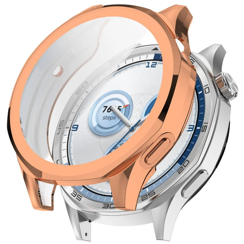 For Huawei Watch GT 5 46mm Watch Case Full Coverage Flexible TPU Electroplating Cover - Rose Gold - 1