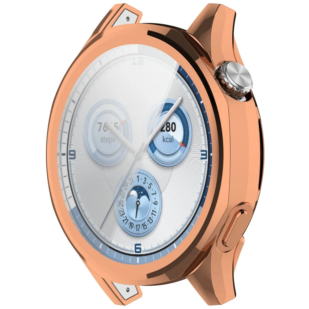 For Huawei Watch GT 5 46mm Watch Case Full Coverage Flexible TPU Electroplating Cover - Rose Gold - 5