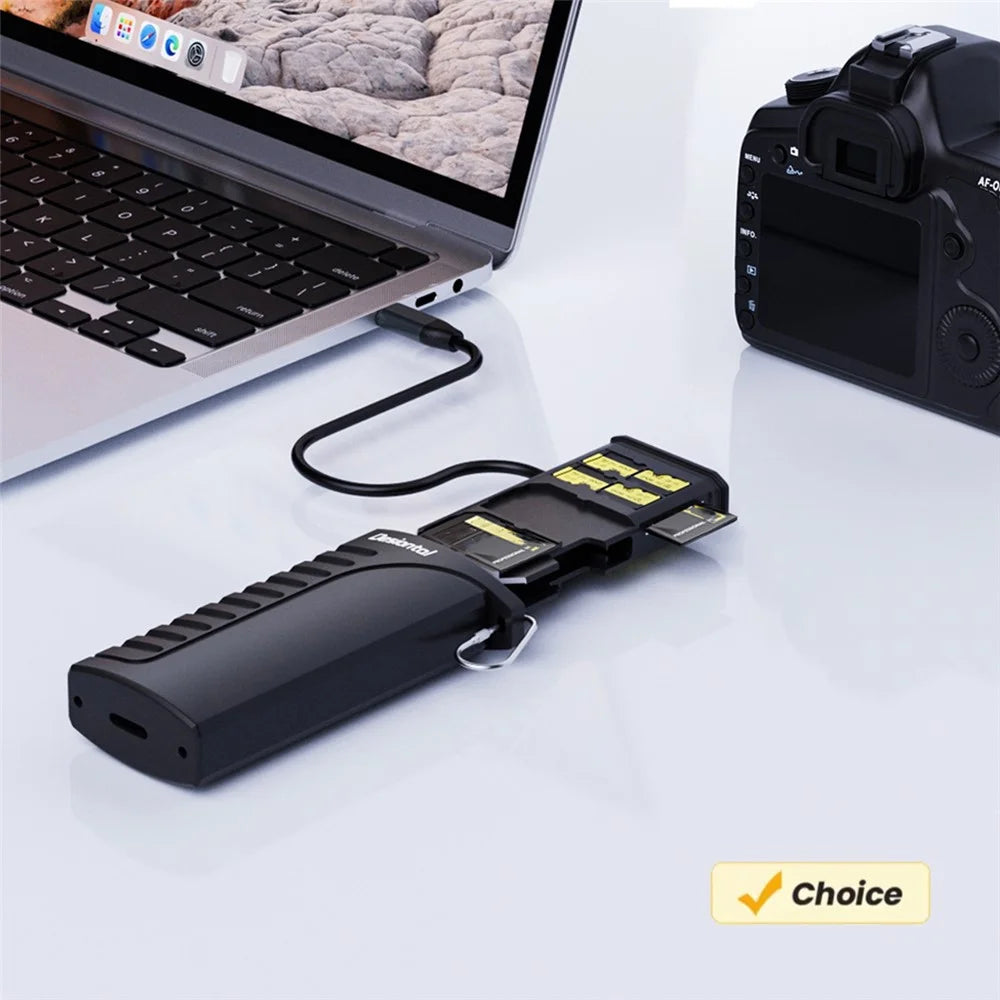 DESIONTAL Multi-Function High Speed SD / TF Card Reader Portable Memory Card Storage Case - 2