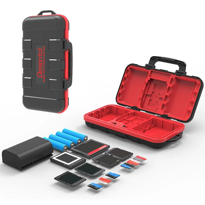 Outdoor Travel Camera Battery Memory Card ABS+Rubber Protection Box SD / CF / TF Card Portable Storage Box - 2