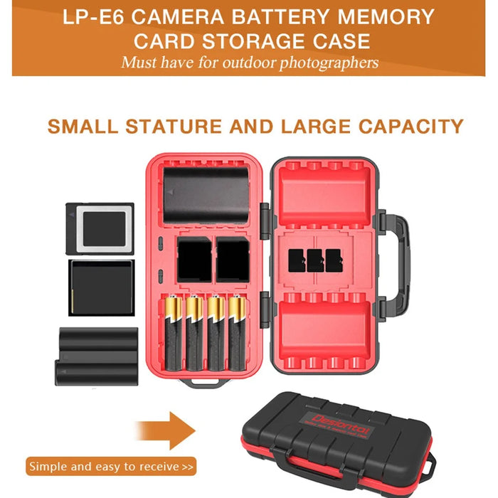 Outdoor Travel Camera Battery Memory Card ABS+Rubber Protection Box SD / CF / TF Card Portable Storage Box - 5