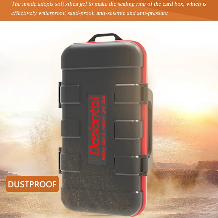 Outdoor Travel Camera Battery Memory Card ABS+Rubber Protection Box SD / CF / TF Card Portable Storage Box - 6