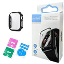 RURIHAI For Apple Watch Series 11 / 10 42mm Watch Case PC Cover with 0.3mm Screen Protector - Black - 4