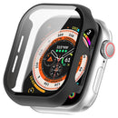 RURIHAI For Apple Watch Series 11 / 10 46mm Watch Case PC Cover with 0.3mm Screen Protector - Black - 1