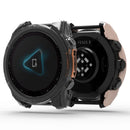 For Garmin Fenix 8 51mm PC Cover Watch Frame Case with Tempered Glass Screen Film - Black - 3