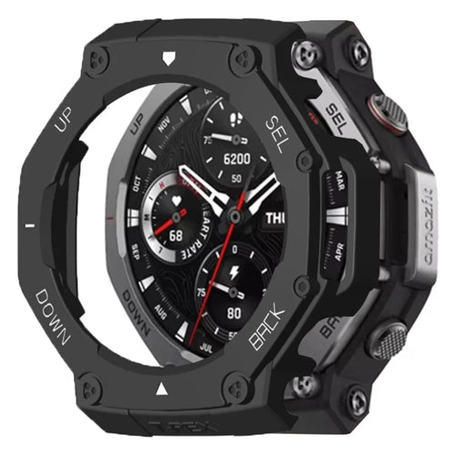 For Huami Amazfit T-Rex 3 Watch Case Drop-Proof Hard PC Protective Cover - Black / White - 1