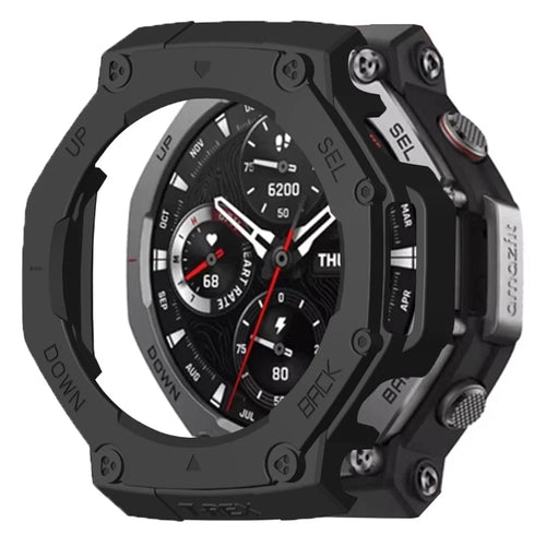 For Huami Amazfit T-Rex 3 Watch Case Drop-Proof Hard PC Protective Cover - Black - 1