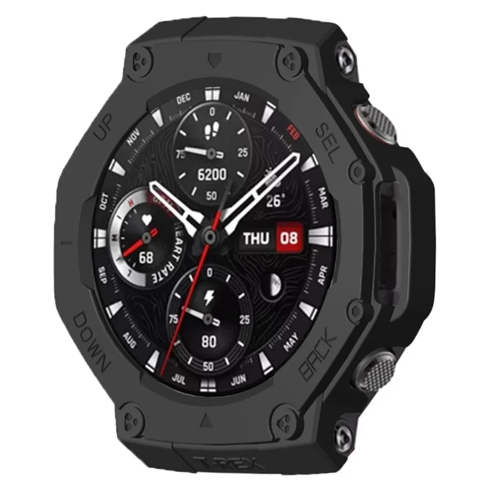 For Huami Amazfit T-Rex 3 Watch Case Drop-Proof Hard PC Protective Cover - Black - 2