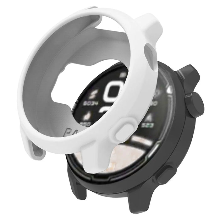 For Coros Pace 2 Watch Case Cover Shockproof Soft Silicone Protective Cover - White - 1