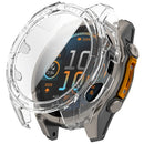 For Garmin Fenix 8 47mm Watch Case PC Frame Cover with Tempered Glass Screen Film - Transparent - 1
