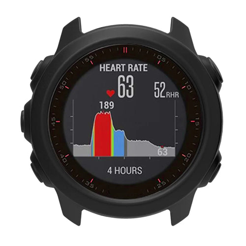 For Garmin Forerunner 245 Music / Forerunner 245 Watch Case Soft Silicone Protective Cover - Black - 1