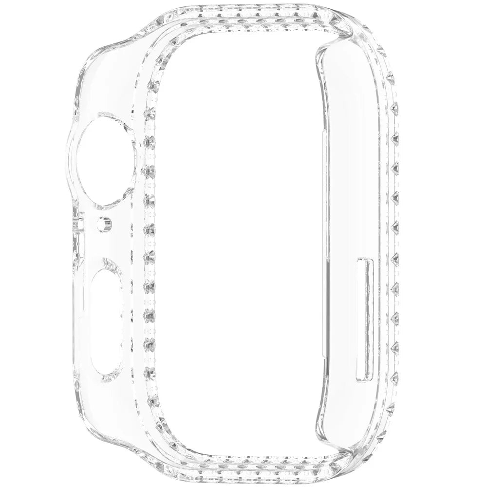 For Huawei Watch Fit 3 Watch Case Diamond Decor Half Coverage Hollow PC Watch Protective Cover - Transparent - 2