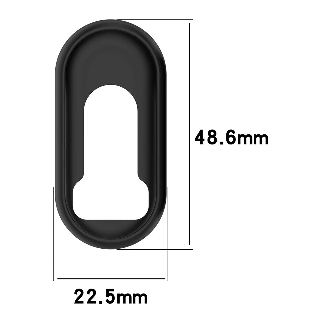 Silicone Watch Case for Xiaomi Smart Band 9 / 9 NFC / 9 Ceramic Edition / 8 / 8 NFC Watch Frame Cover - Black - 7