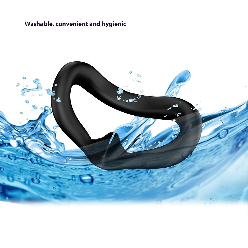 For Meta Quest 3S VR Headset Silicone Visor and Lens Protection Cover Set - Black - 5