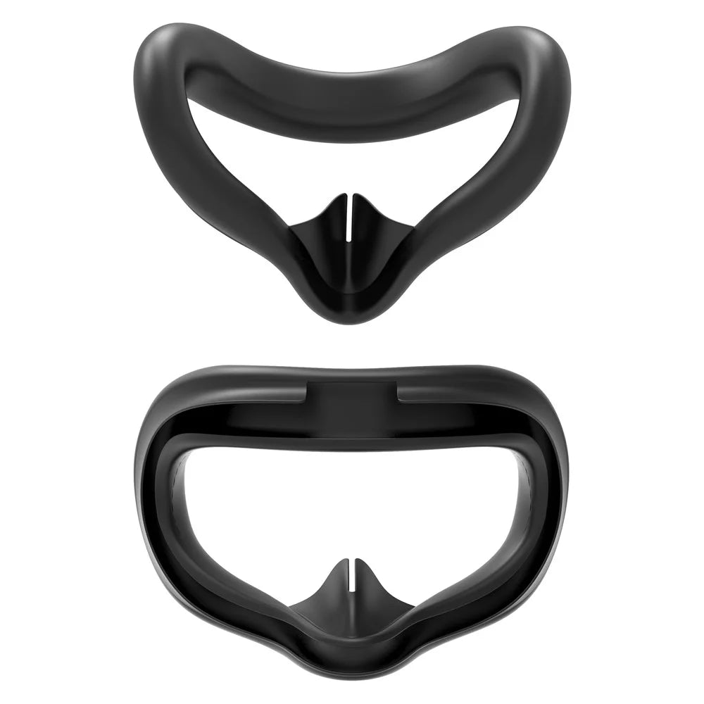 For Meta Quest 3S VR Headset Silicone Visor and Lens Protection Cover Set - Black - 6
