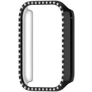 For Xiaomi Smart Band 8 Pro Watch Case Diamond Decor Half Coverage Hollow PC Watch Protective Cover - Electroplating Black - 2