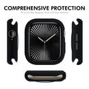 ENKAY HAT PRINCE For Apple Watch Series 11 / 10 46mm   2 in 1 Candy Color TPU Watch Case with Full Coverage PMMA Soft Film - Orange - 4