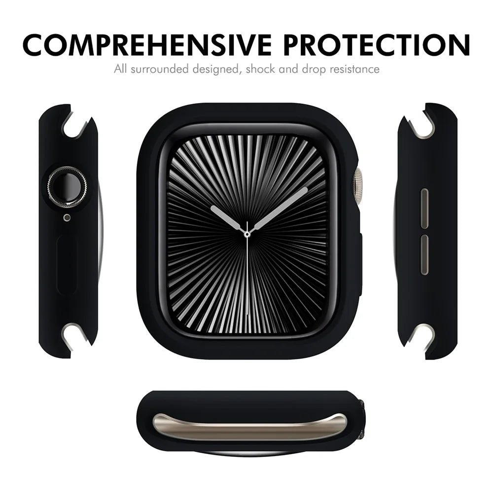 ENKAY HAT PRINCE For Apple Watch Series 11 / 10 42mm   2 in 1 Candy Color TPU Watch Case with Full Coverage PMMA Soft Film - Orange - 4
