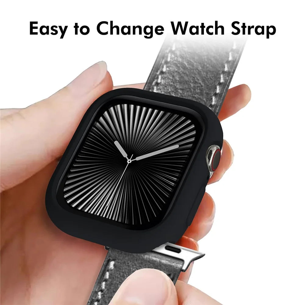 ENKAY HAT PRINCE For Apple Watch Series 11 / 10 42mm   2 in 1 Candy Color TPU Watch Case with Full Coverage PMMA Soft Film - Orange - 6