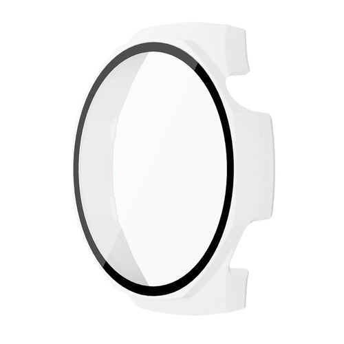ENKAY HAT PRINCE For Huawei Watch GT 5 Pro 46mm Watch Case   Rubberized Hard PC Cover with Tempered Glass - White - 1