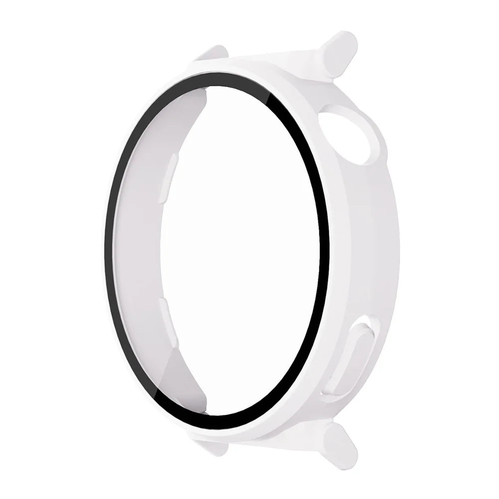 ENKAY HAT PRINCE For Huawei Watch GT 5 Pro 42mm Watch Case   Rubberized Hard PC Cover with Tempered Glass - White - 1