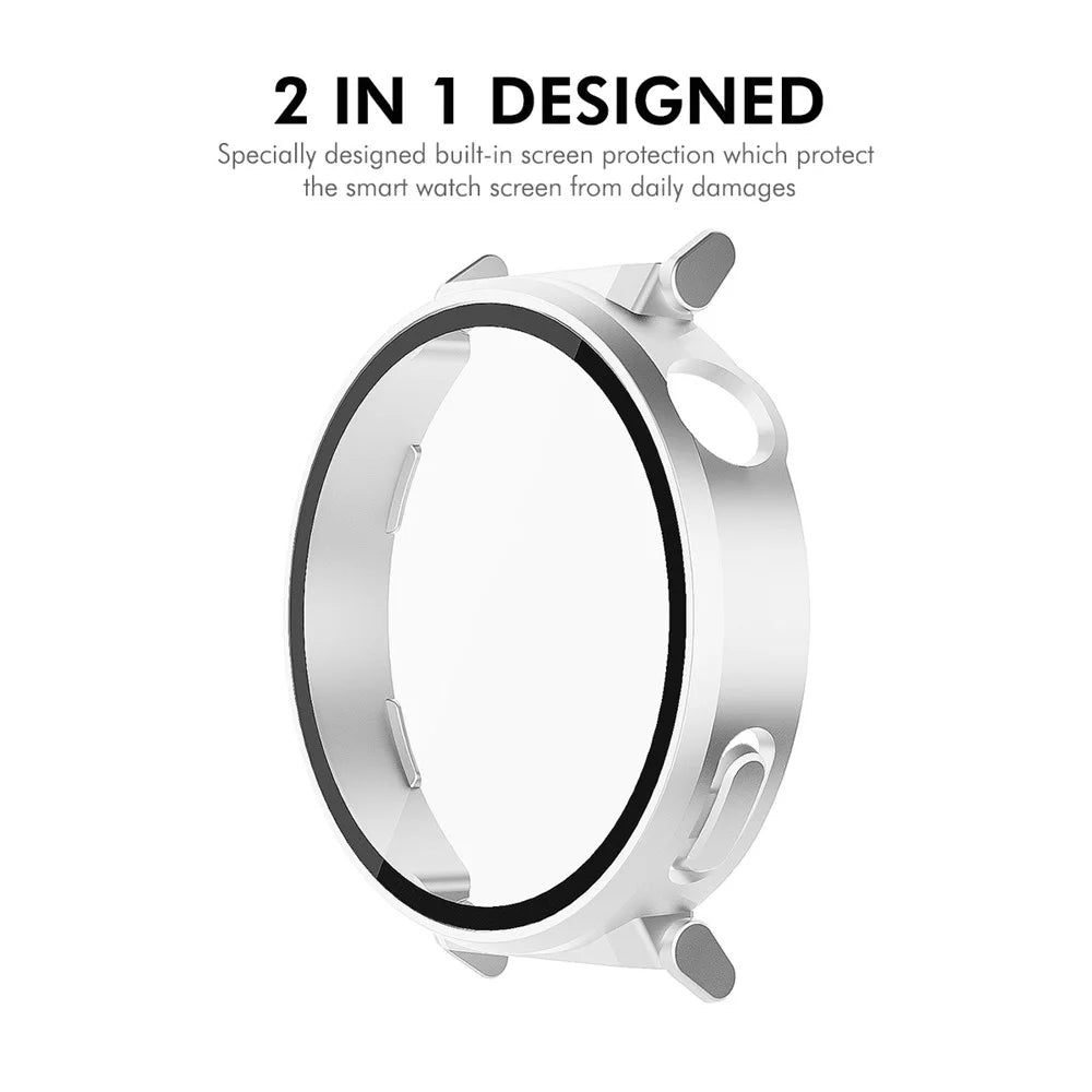 ENKAY HAT PRINCE For Huawei Watch GT 5 Pro 42mm Watch Case   Rubberized Hard PC Cover with Tempered Glass - White - 2
