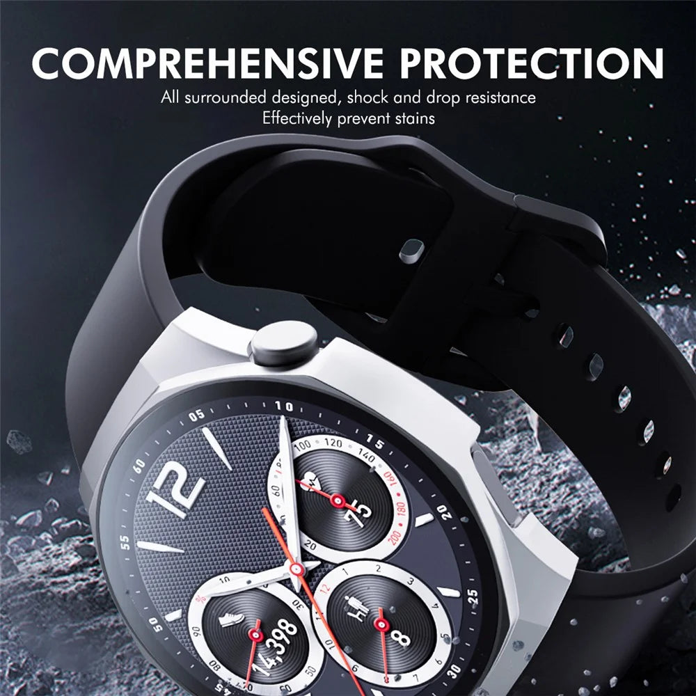 ENKAY HAT PRINCE For Huawei Watch GT 5 Pro 42mm Watch Case   Rubberized Hard PC Cover with Tempered Glass - White - 5