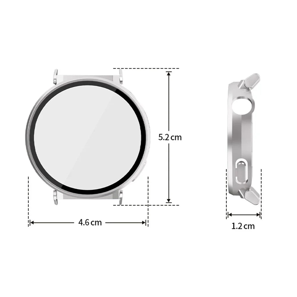 ENKAY HAT PRINCE For Huawei Watch GT 5 Pro 42mm Watch Case   Rubberized Hard PC Cover with Tempered Glass - White - 7