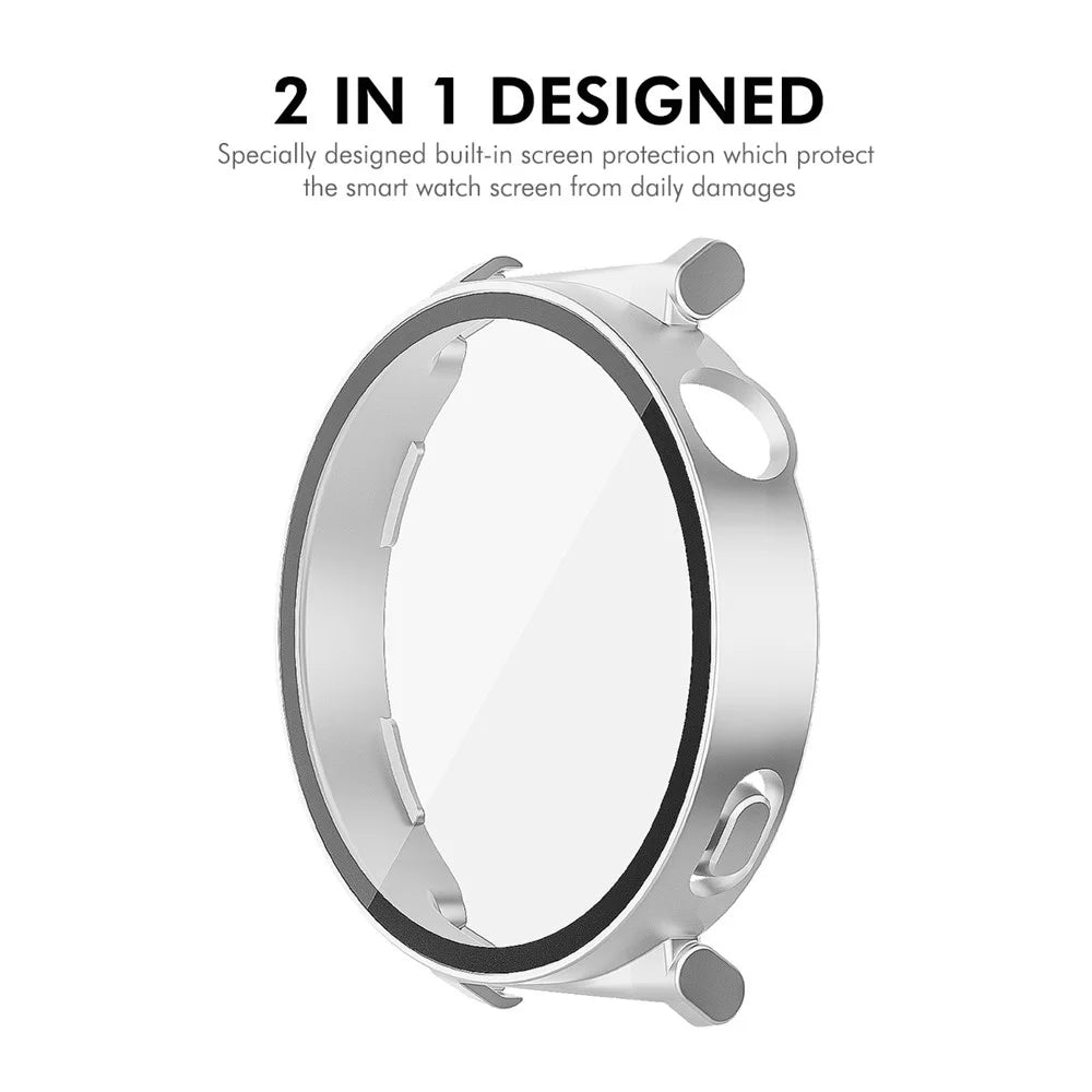 ENKAY HAT PRINCE For Huawei Watch GT 5 41mm Watch Case   Rubberized Hard PC Cover with Tempered Glass - White - 2