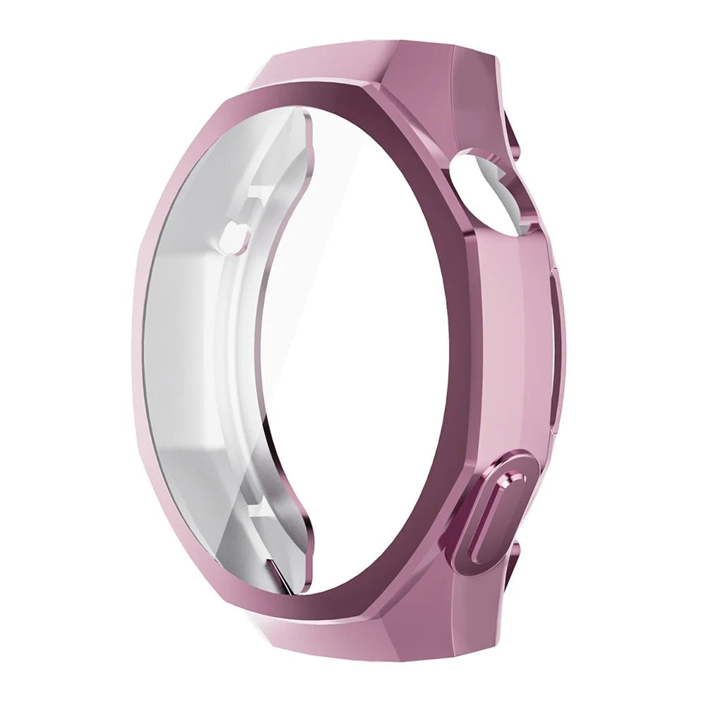 ENKAY HAT PRINCE For Huawei Watch GT 5 Pro 46mm TPU Watch Case   Electroplating Watch Cover with Screen Protector - Pink - 1