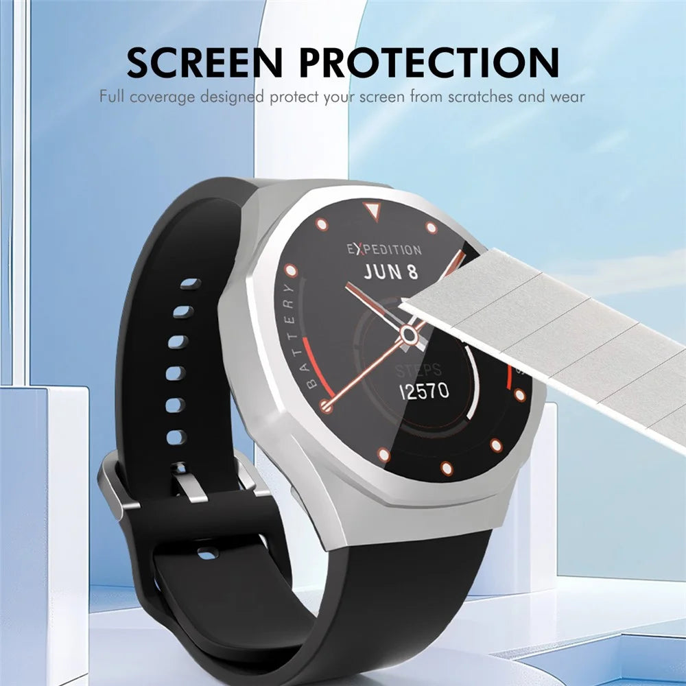 ENKAY HAT PRINCE For Huawei Watch GT 5 Pro 46mm TPU Watch Case   Electroplating Watch Cover with Screen Protector - Pink - 6