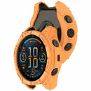 For Garmin Enduro 3 TPU Watch Case Anti-Scratch Hollow Watch Frame Cover - Orange - 3