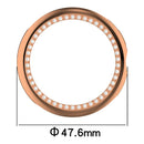 For Google Pixel Watch 3 45mm Hollow-Out Cover Rhinestone Decor PC Watch Frame Case - Electroplating Pink - 6