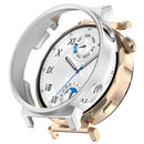 For Huawei Watch GT 5 Pro 42mm Protective Case Hollow-Out PC Watch Frame Cover - Silver - 1