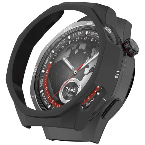 For Huawei Watch GT 5 Pro 46mm Protective Case Hollow-Out PC Watch Frame Cover - Black - 1