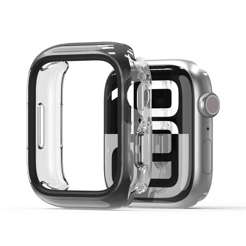 DUX DUCIS For Apple Watch Series 8 41mm / Apple Watch Series 9 41mm / Apple Watch Series 7 41mm  Camo Series Watch Case PC+TPU Watch Cover Protector - Black - 1