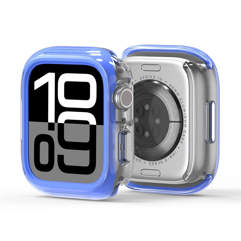 DUX DUCIS For Apple Watch Series 11 / 10 46mm  Camo Series Watch Case PC+TPU Watch Cover Protector - Blue - 2
