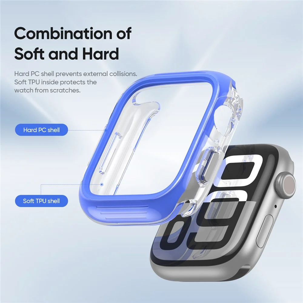 DUX DUCIS For Apple Watch Series 11 / 10 46mm  Camo Series Watch Case PC+TPU Watch Cover Protector - Blue - 4
