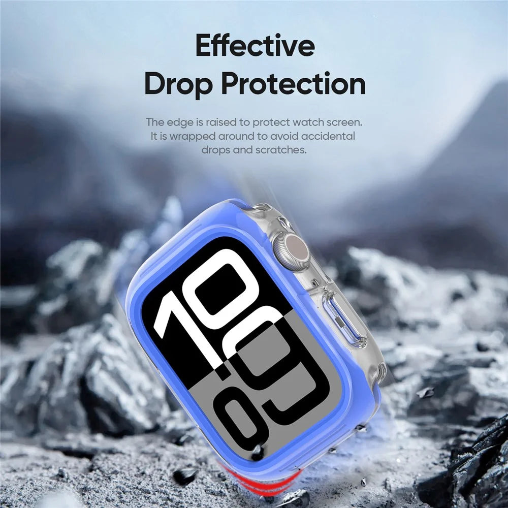 DUX DUCIS For Apple Watch Series 11 / 10 46mm  Camo Series Watch Case PC+TPU Watch Cover Protector - Blue - 6
