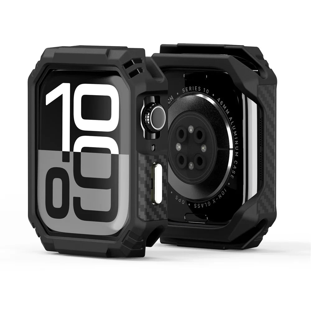 DUX DUCIS For Apple Watch Series 11 / 10 42mm  Damo Series Watch Case PC+TPU Drop-proof Watch Protective Cover - Black - 2