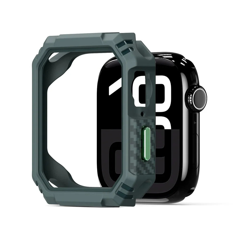 DUX DUCIS For Apple Watch Series 11 / 10 46mm  Damo Series Watch Case PC+TPU Drop-proof Watch Protective Cover - Green - 1