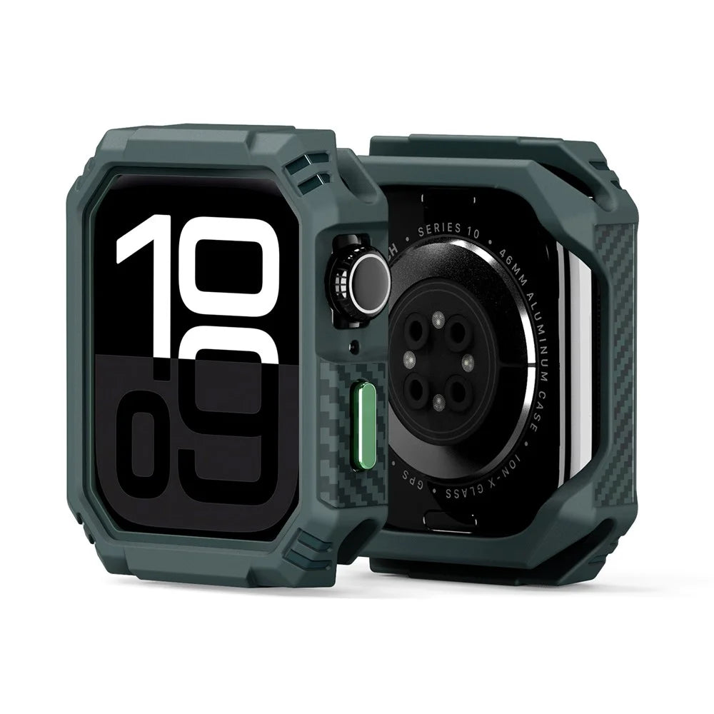 DUX DUCIS For Apple Watch Series 11 / 10 46mm  Damo Series Watch Case PC+TPU Drop-proof Watch Protective Cover - Green - 2