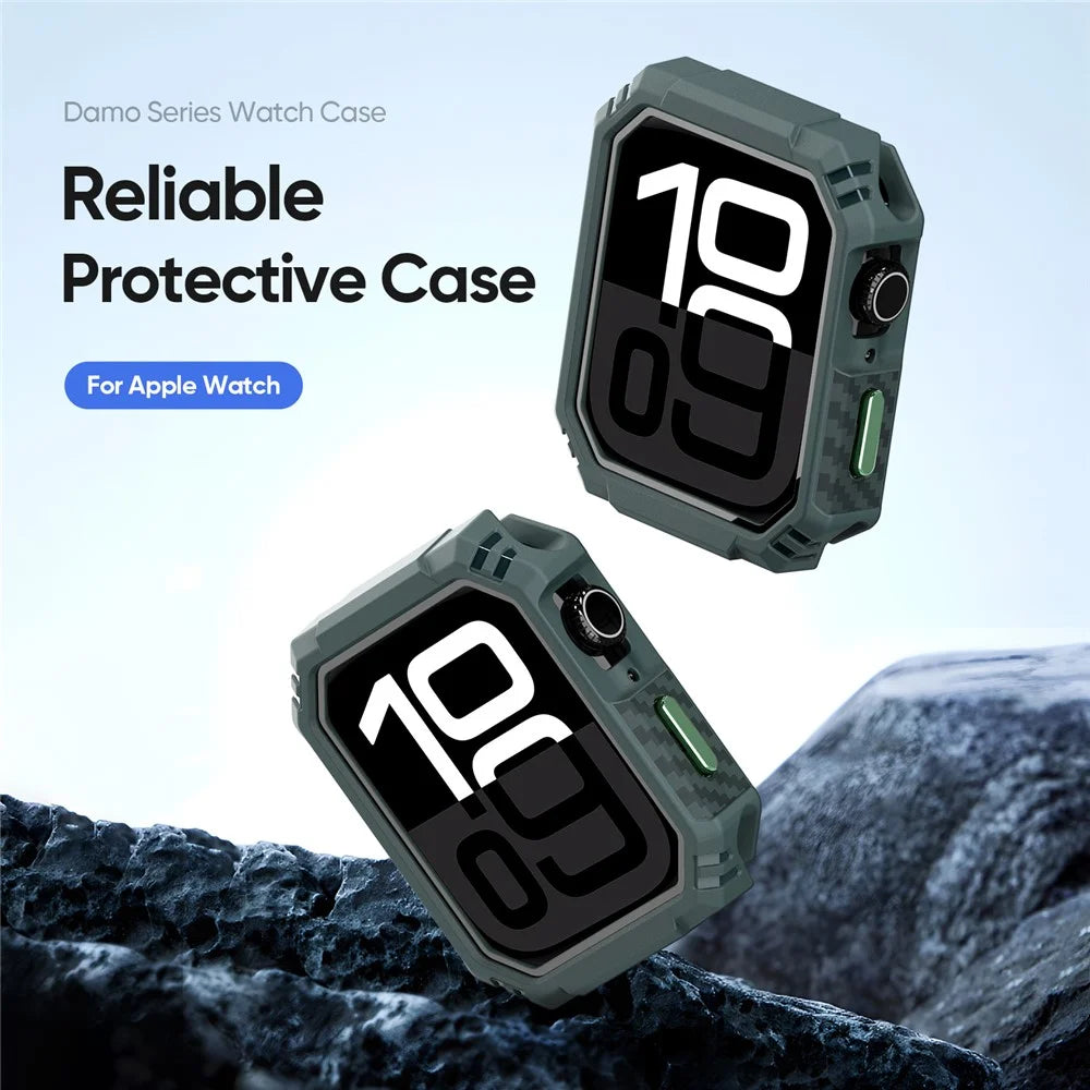 DUX DUCIS For Apple Watch Series 11 / 10 46mm  Damo Series Watch Case PC+TPU Drop-proof Watch Protective Cover - Green - 3