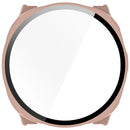 For Keep Watch Pilot 1 Watch Case PC Frame Cover with Tempered Glass Screen Film - Pink - 6