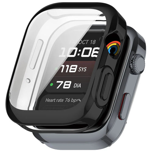 For Huawei Watch D2 Protective Case Electroplating TPU Watch Cover with Screen Film - Black - 1