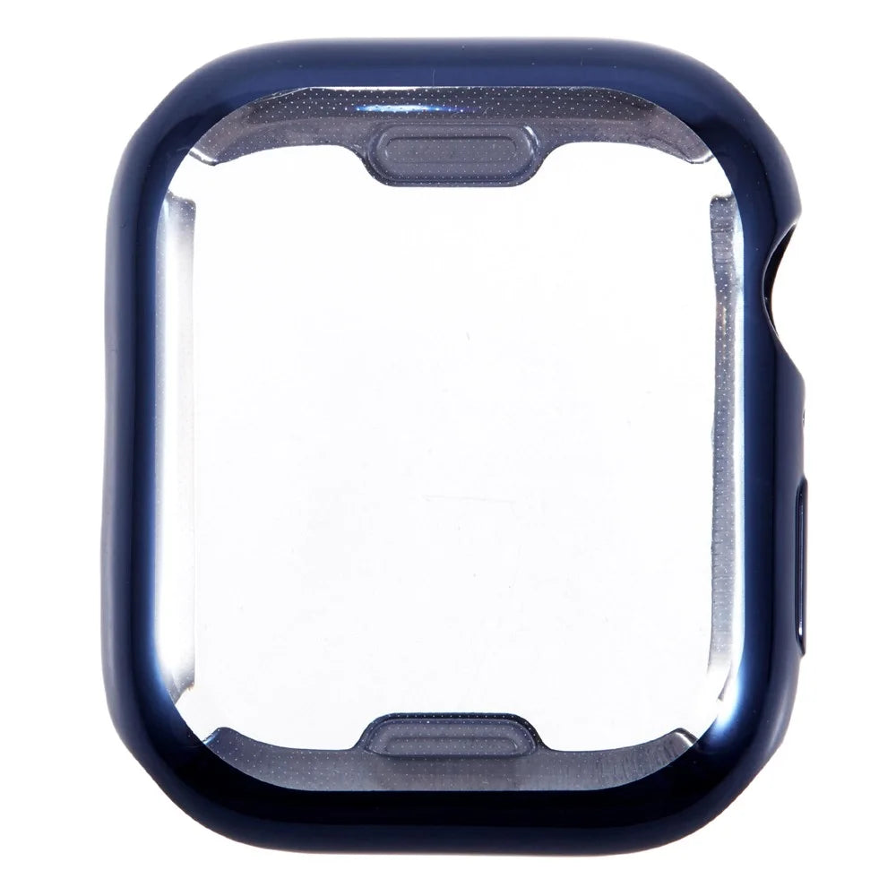 For Apple Watch Series 9 / 8 / 7 41mm Watch Case Flexible TPU Cover Full Coverage Electroplating - Midnight Blue - 2