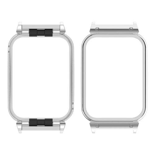For Xiaomi Smart Band 9 Pro Smart Watch Metal Frame Watch Case Protective Cover - Silver - 1