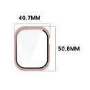 For Huawei Watch D2 Case Hard PC All Around Watch Cover with Tempered Glass Film - Pink - 7